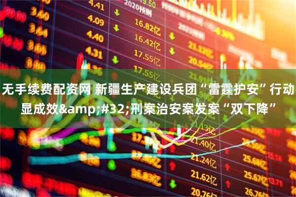 无手续费配资网 新疆生产建设兵团“雷霆护安”行动显成效&#32;刑案治安案发案“双下降”