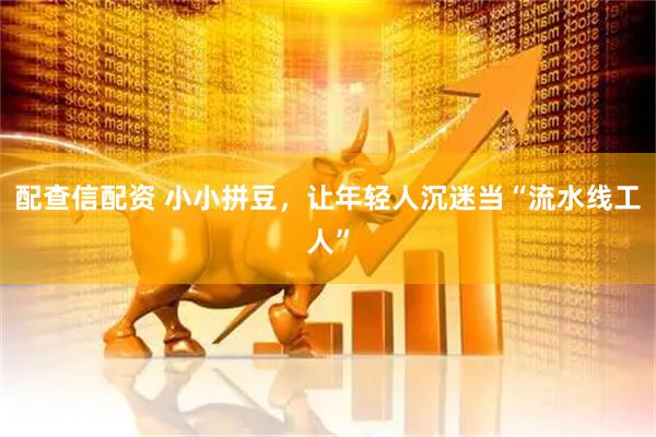 配查信配资 小小拼豆，让年轻人沉迷当“流水线工人”